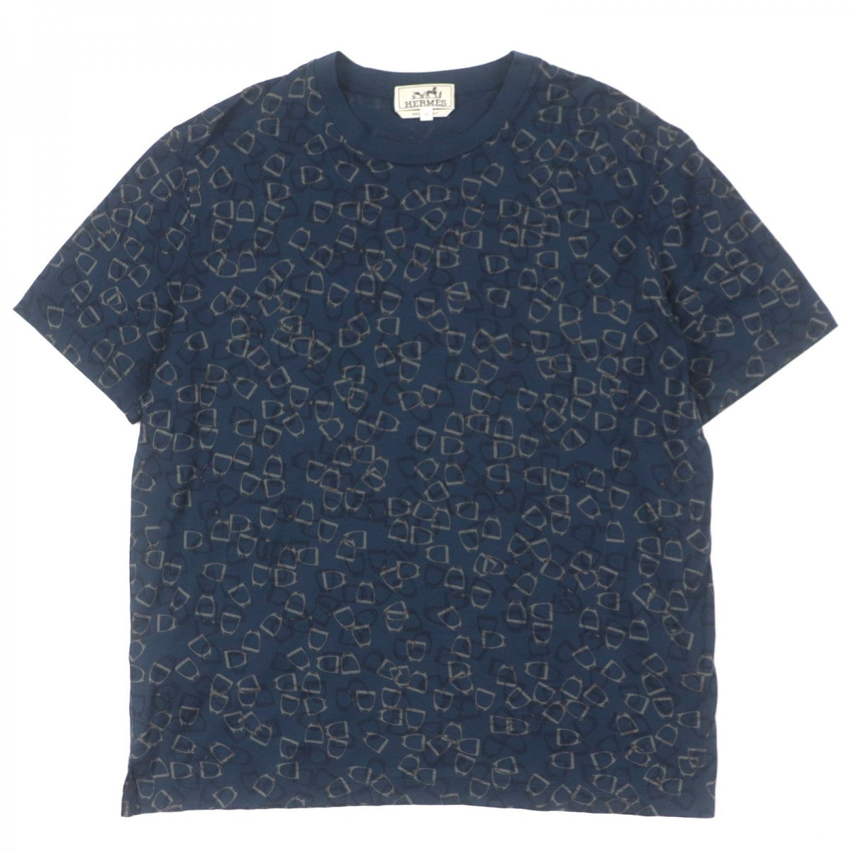 HERMES Short sleeve T-shirt cotton Navy M
