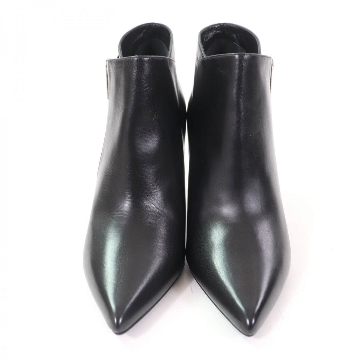 CELINE short boots leather black 35