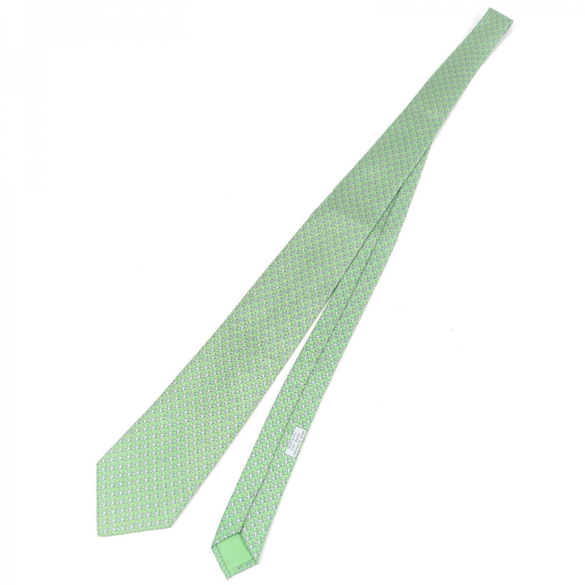HERMES tie 5598MA silk green