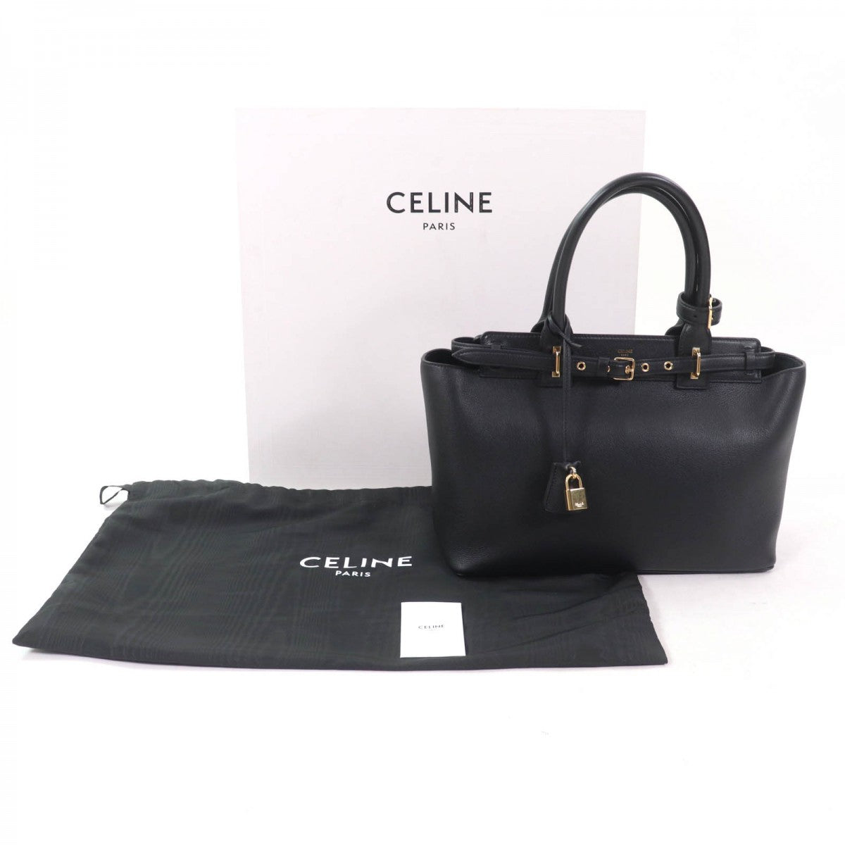 CELINE Tote Bag 19987 Grained calfskin black Conti Bag