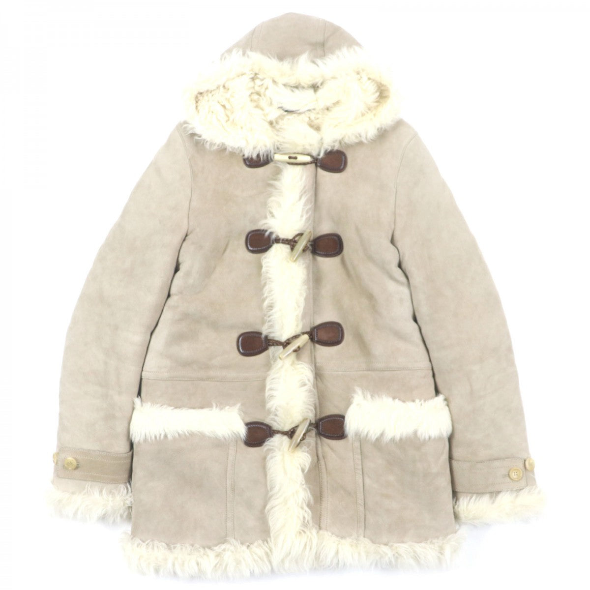 GUCCI Duffel coat Sheep leather beige 46