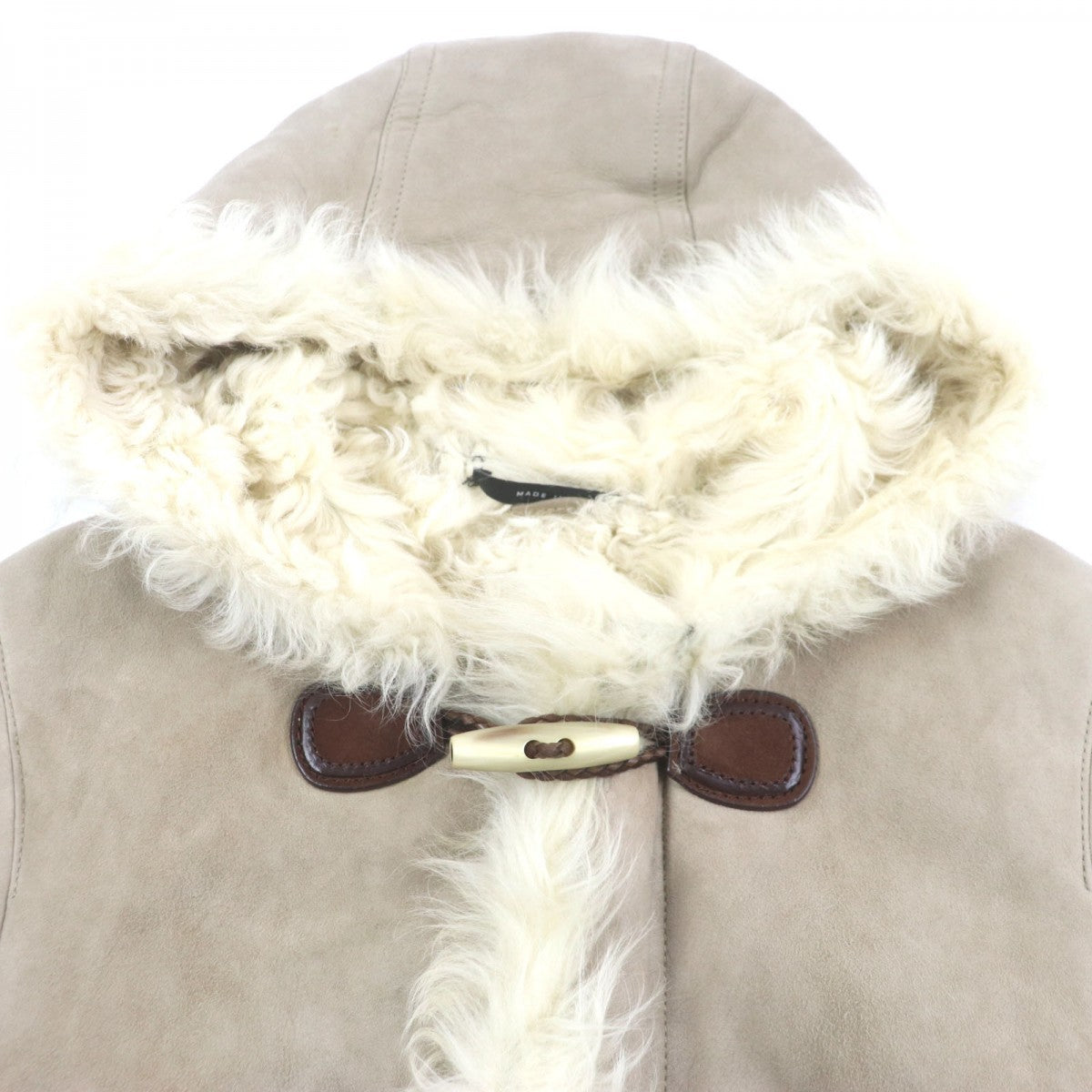 GUCCI Duffel coat Sheep leather beige 46