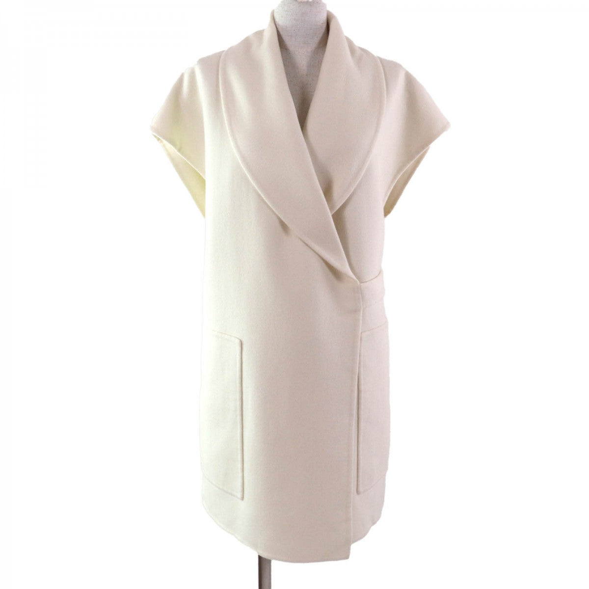 HERMES Vest 3H0141DA cashmere off white 36