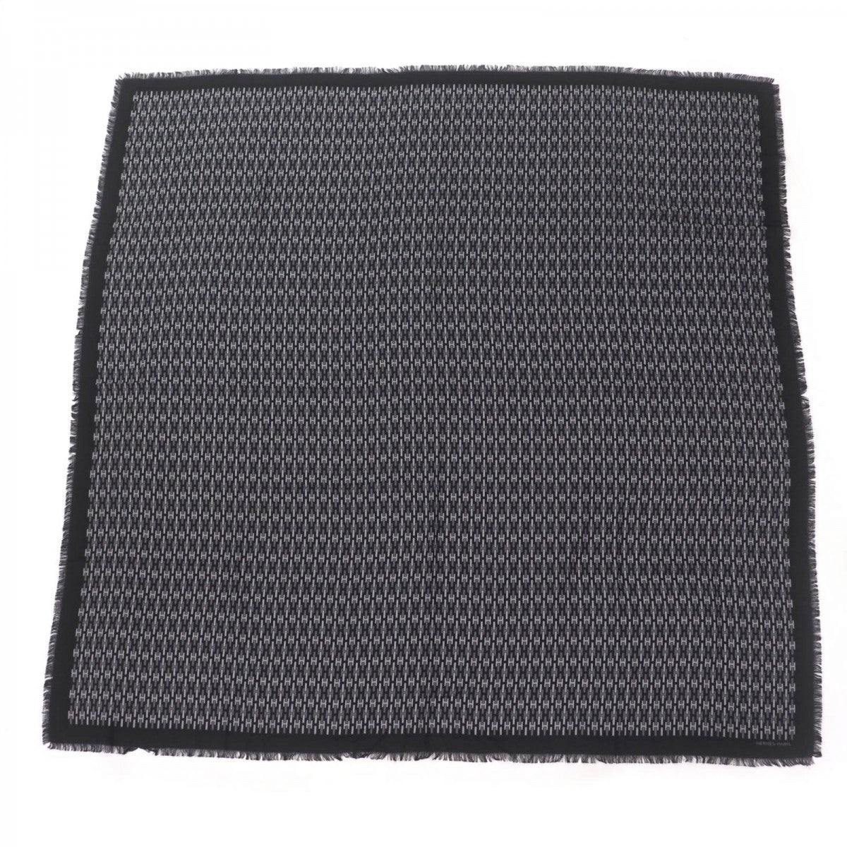 HERMES scarf cashmere Black type