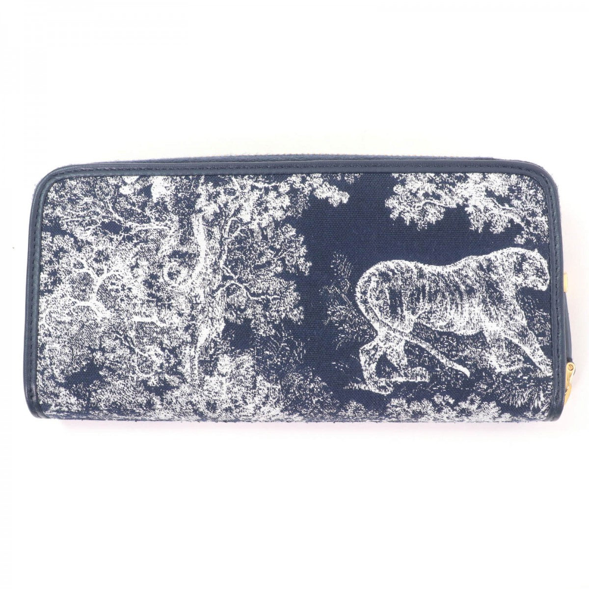 Christian Dior Long Wallet Purse S2094UNJR Calfskin Navy 30 Montaigne Voyageur Long Wallet