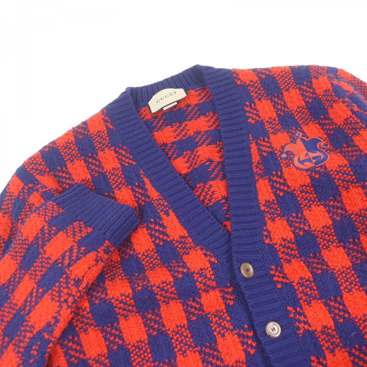 GUCCI cardigan 711571 wool Orange blue L