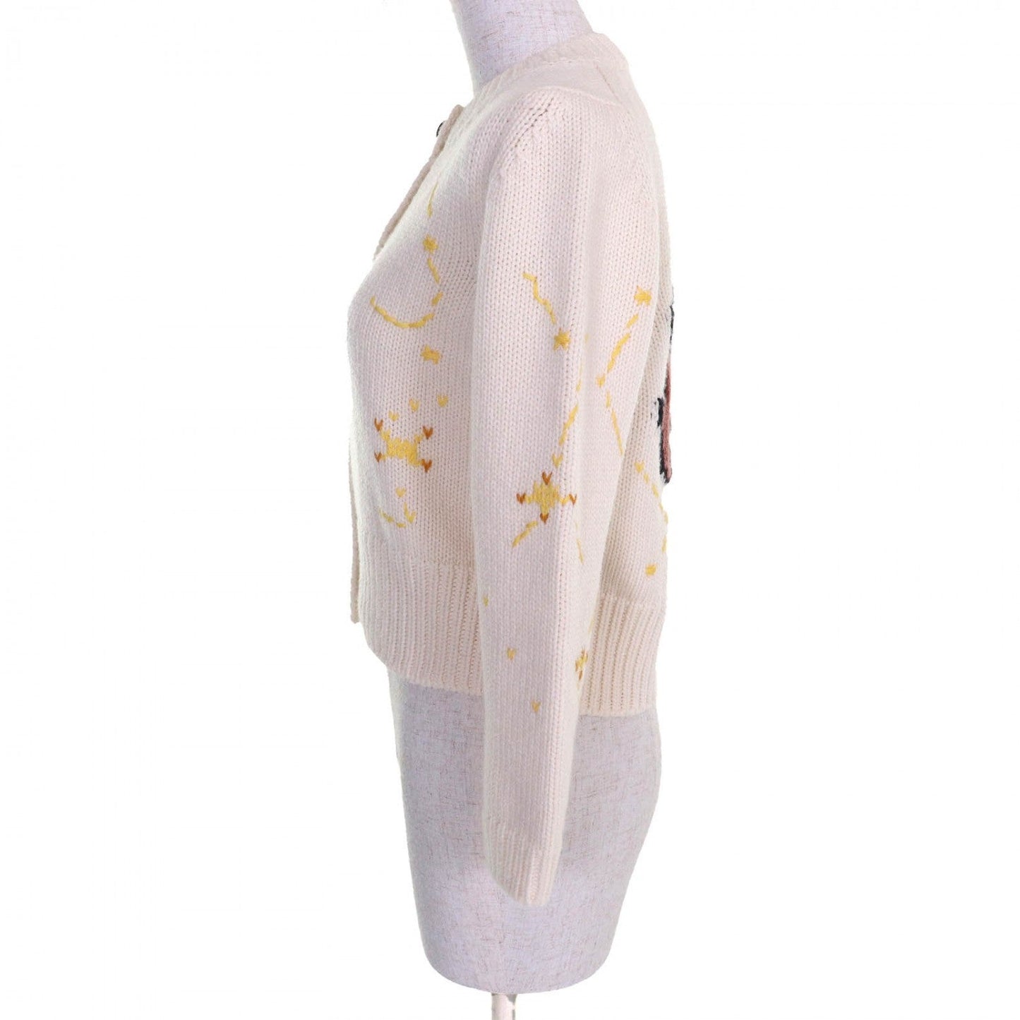 Christian Dior cardigan 244G52LN320 wool Ivory Brown Yellow 38