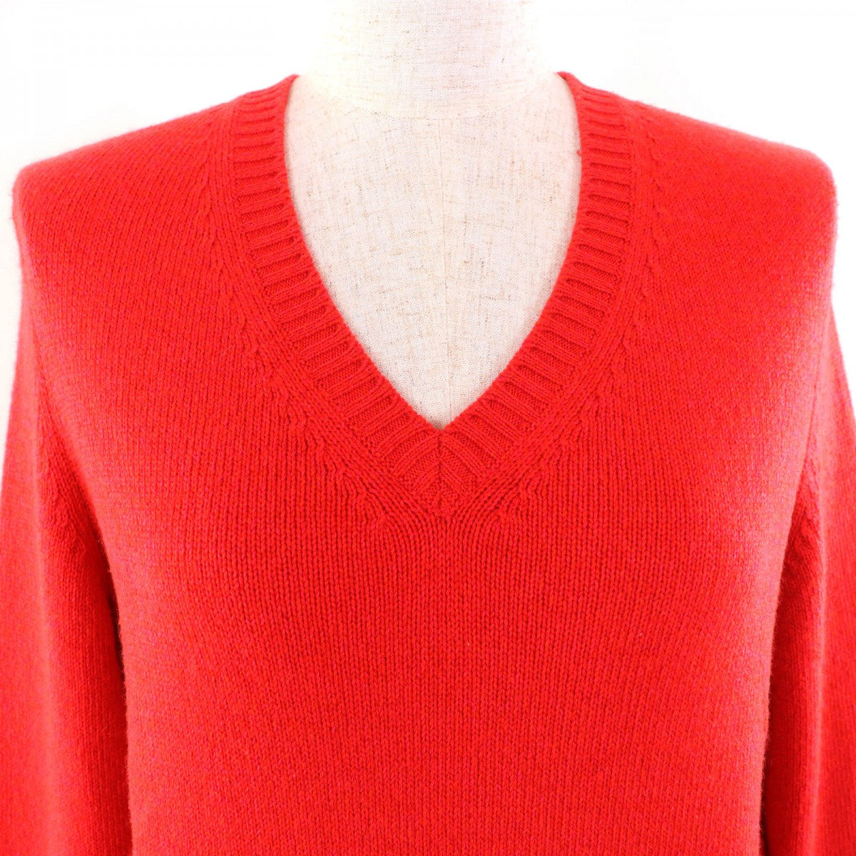 CHANEL knit P57305 cashmere Red 38