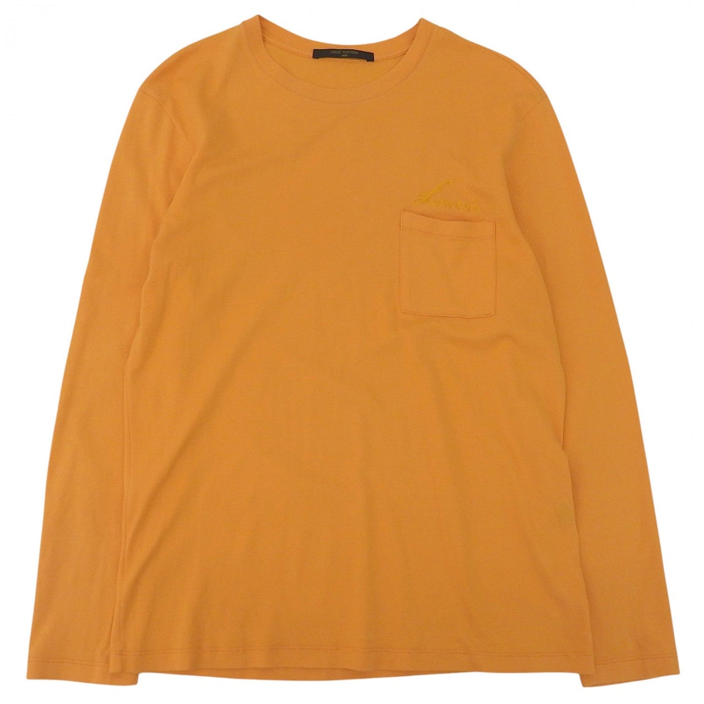 LOUIS VUITTON Long-sleeved T-shirt cotton Orange S