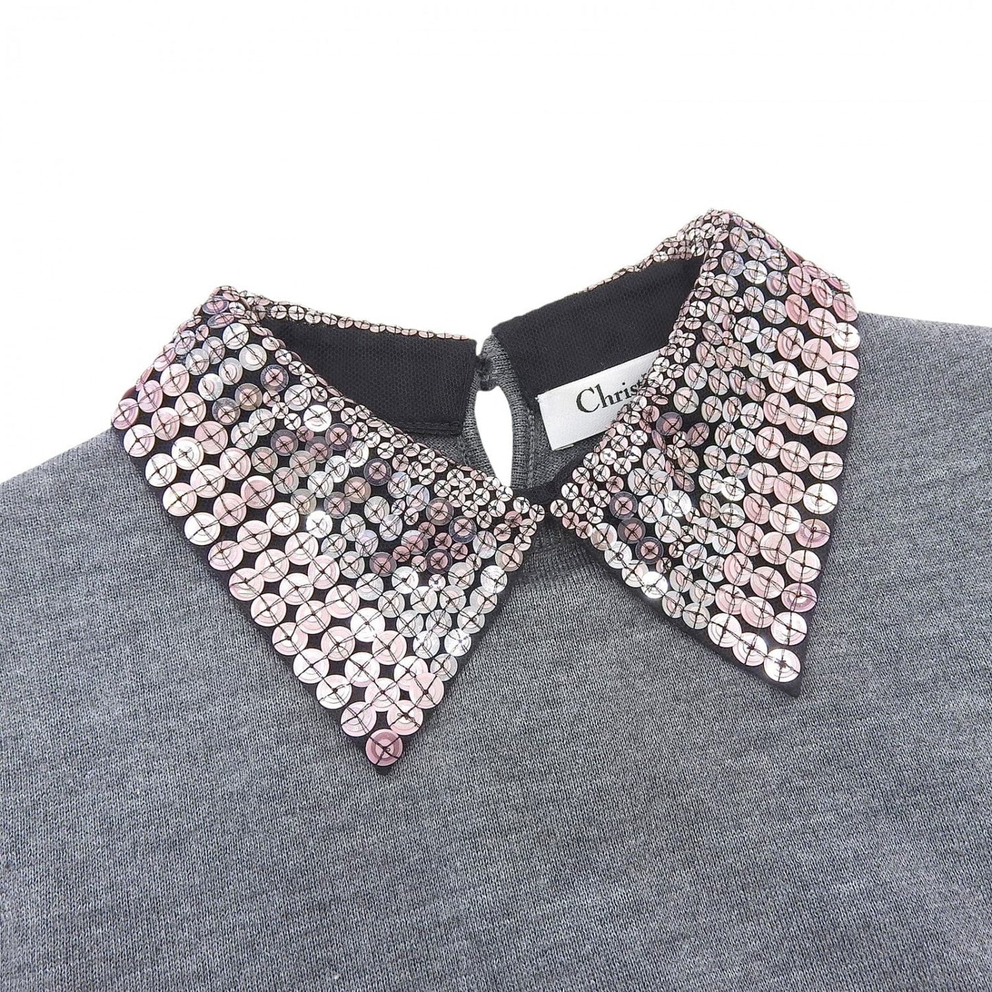 Christian Dior Short sleeve knit 844S96XM119 cashmere gray 38