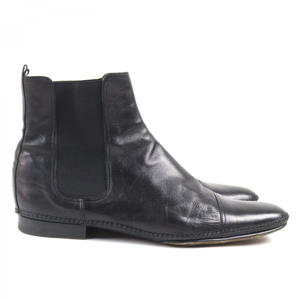HERMES boots leather black 42.5