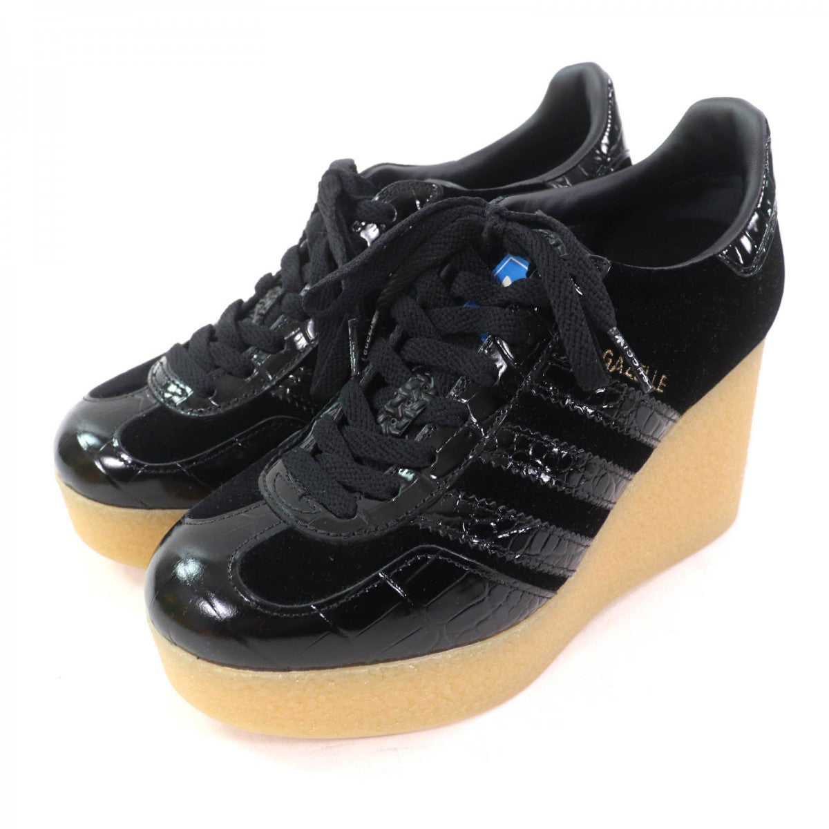 GUCCI sneakers 725627 Leather, Patent black Gazelle 36 1/2