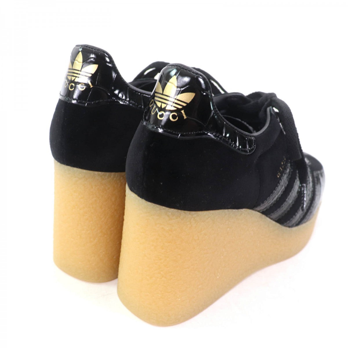 GUCCI sneakers 725627 Leather, Patent black Gazelle 36 1/2