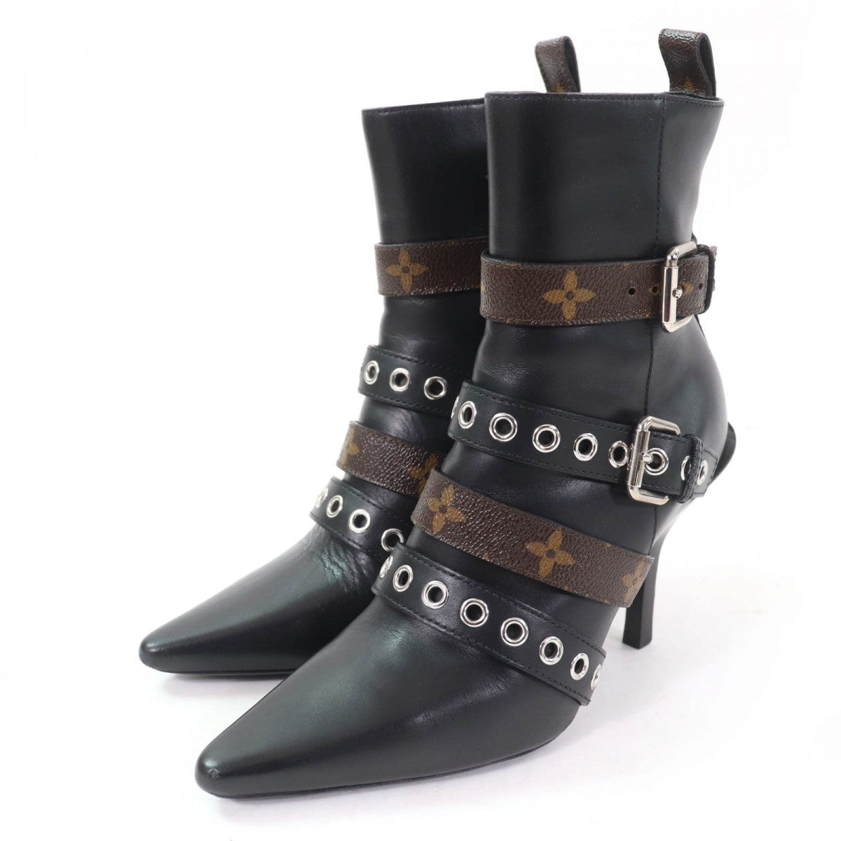 LOUIS VUITTON Ankle boots leather black 36