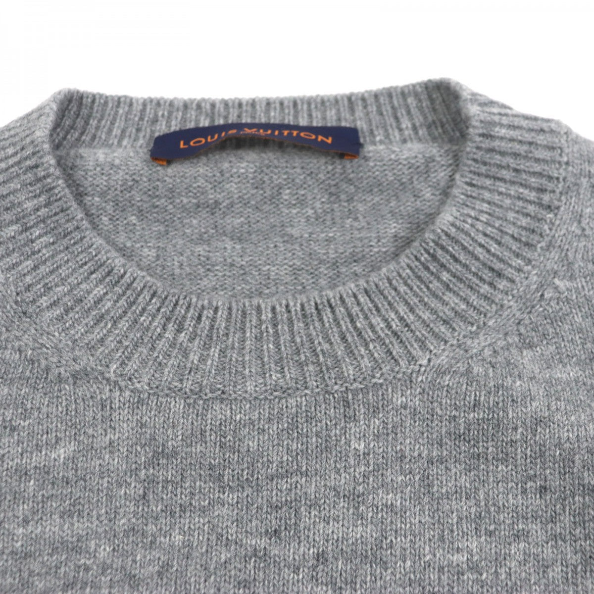 LOUIS VUITTON sweater wool gray Tiger Intarsia S