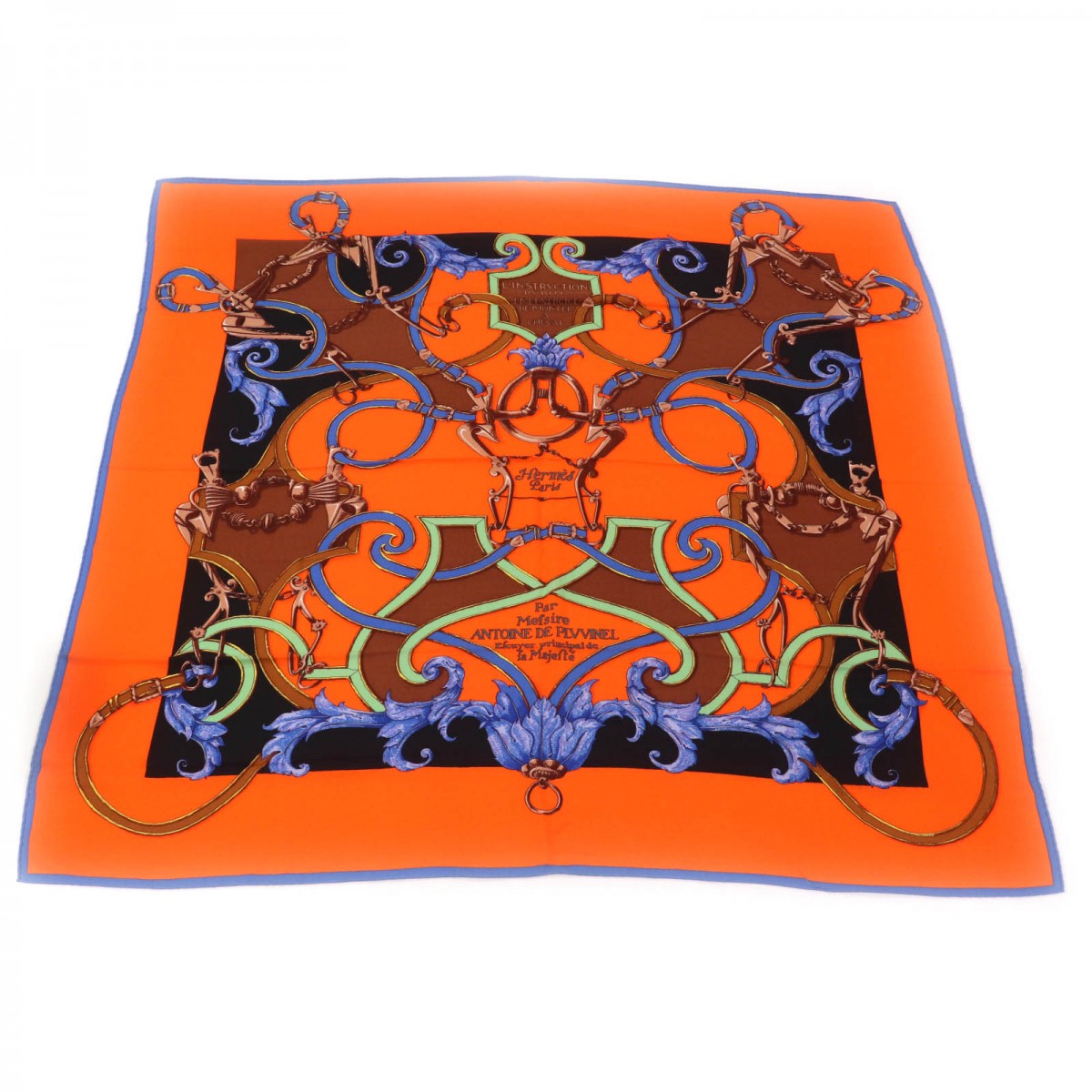 HERMES scarf cashmere Multi Carre140 LINSTRVCTION DV ROY Imperial Studies