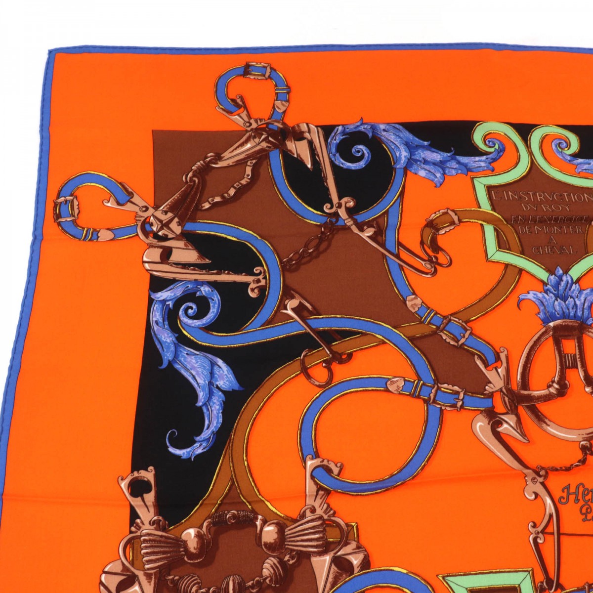 HERMES scarf cashmere Multi Carre140 LINSTRVCTION DV ROY Imperial Studies