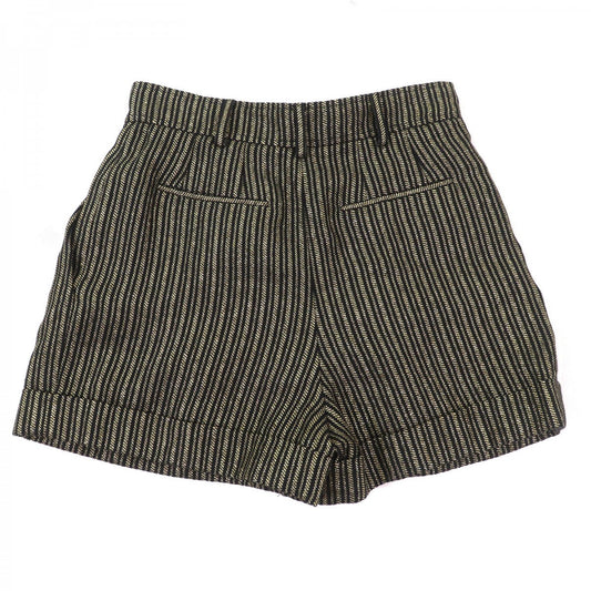 SAINT LAURENT PARIS Shorts 600738 linen Gold black 40