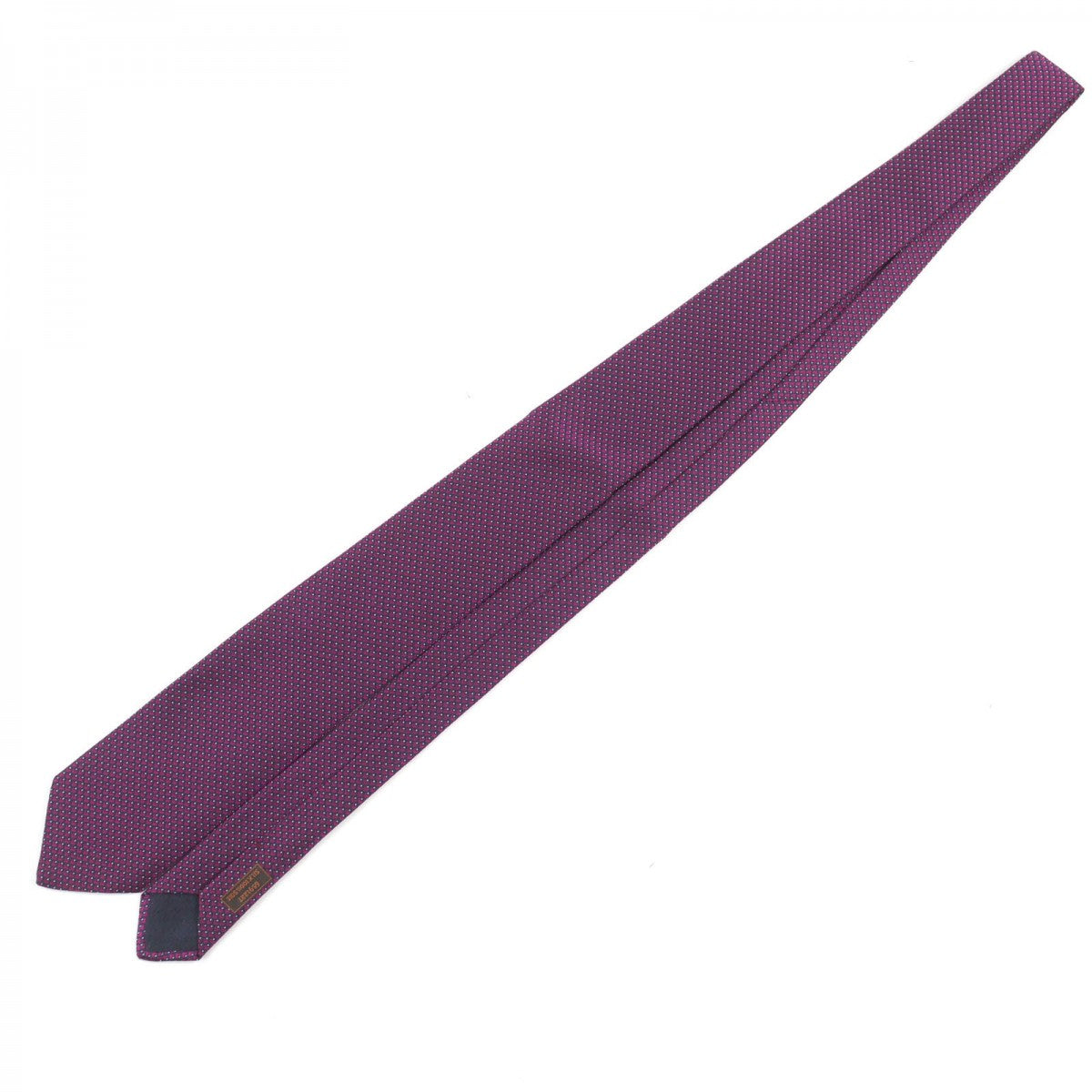 HERMES tie 659122T silk purple MARINE FRAMBOISE BLANC CRAVATE