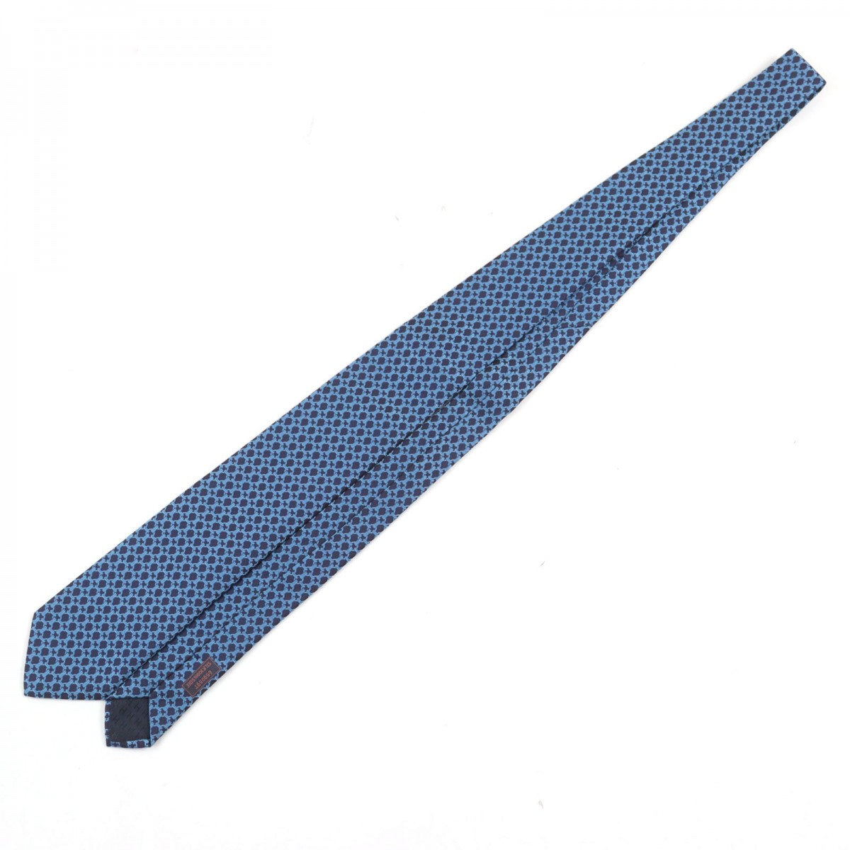 HERMES tie 659059T silk blue CRAVATE