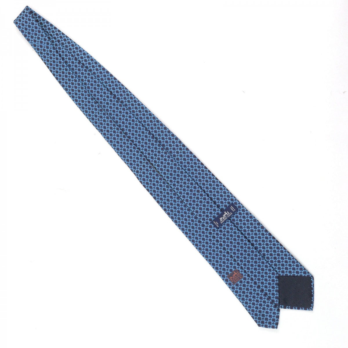 HERMES tie 659059T silk blue CRAVATE