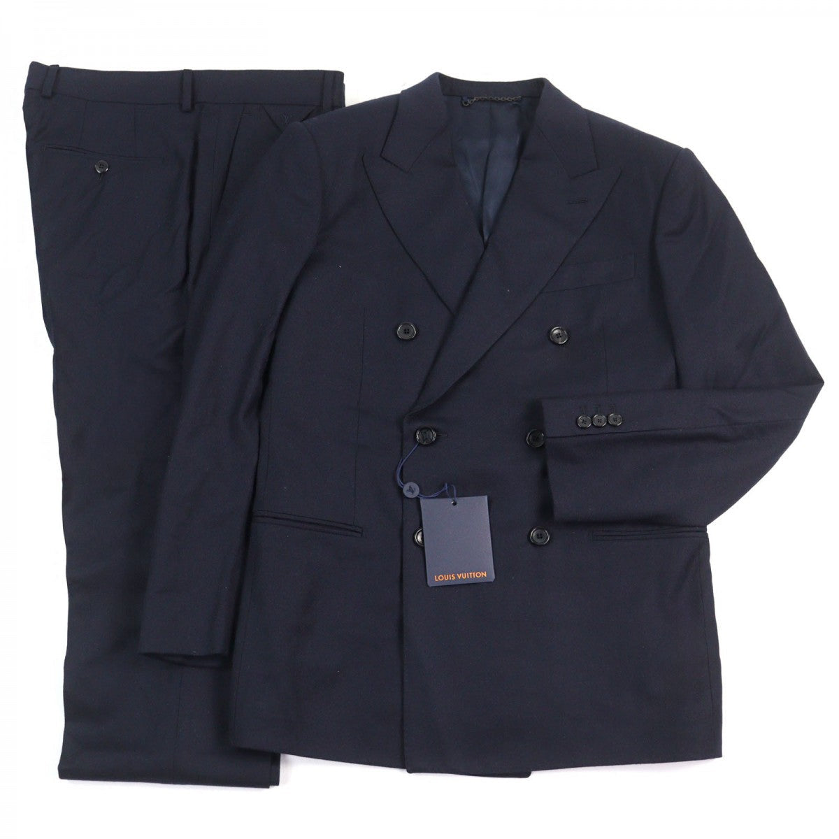 LOUIS VUITTON suit wool Navy 48
