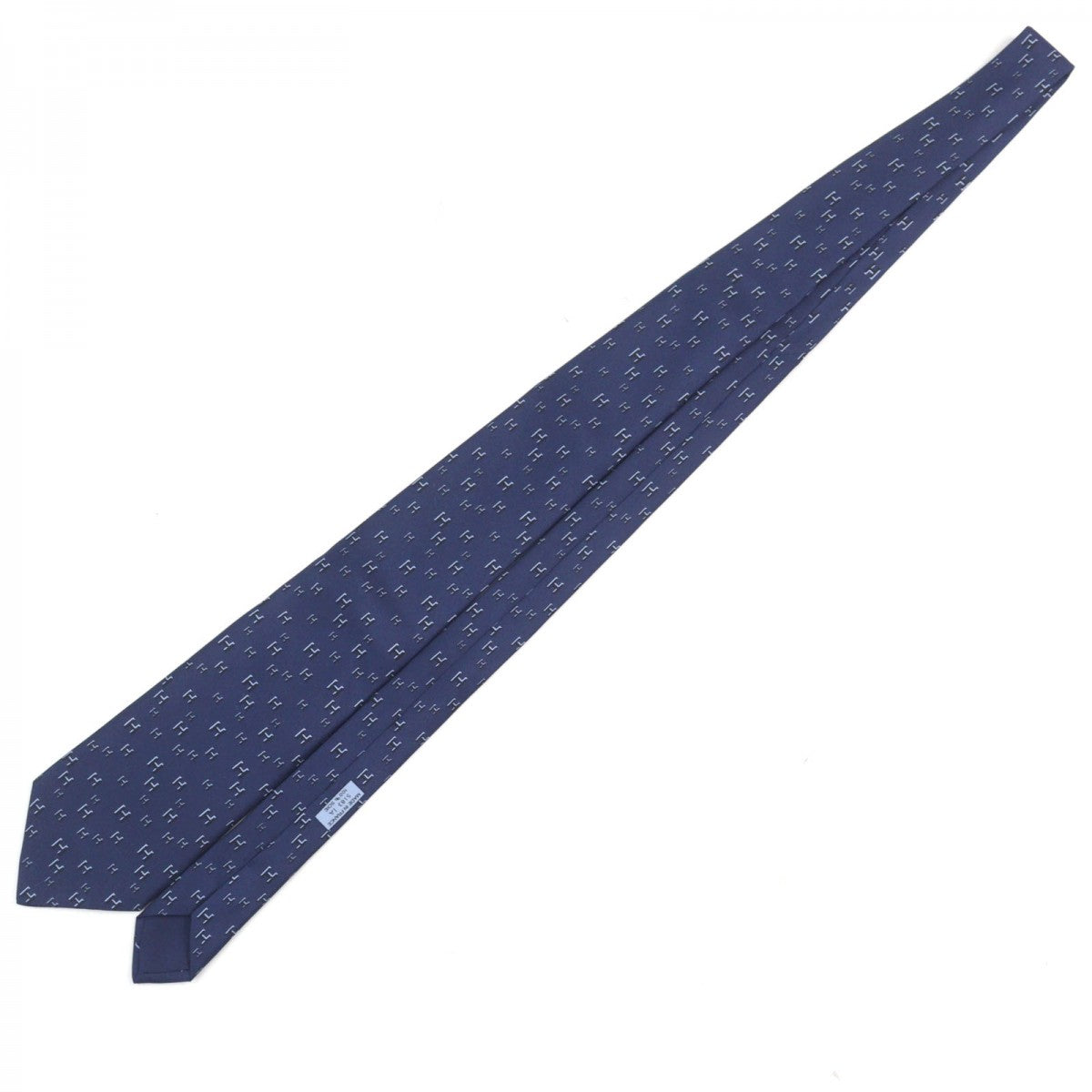 HERMES tie 5183 IA silk Navy type CRAVATE