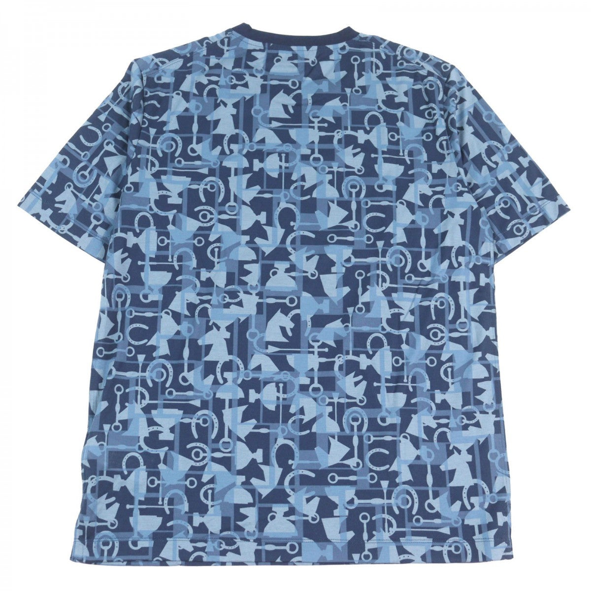 HERMES Short sleeve T-shirt cotton Blue type S