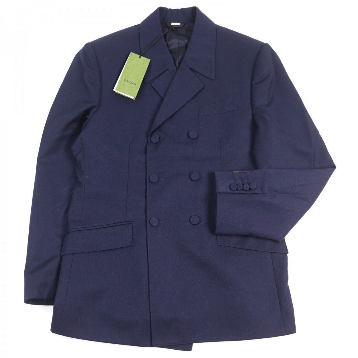GUCCI Double breasted jacket 736770 wool Navy 48