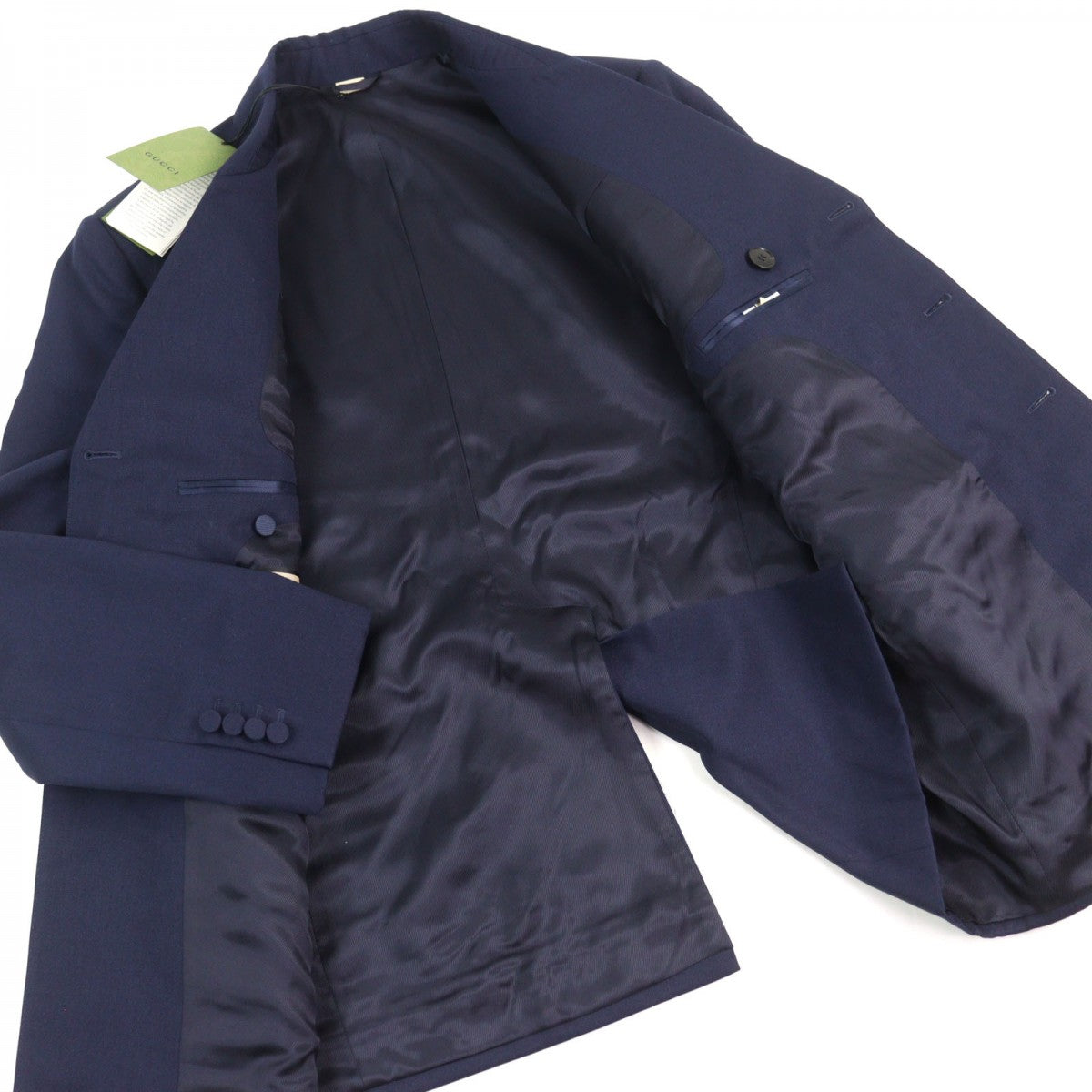 GUCCI Double breasted jacket 736770 wool Navy 48
