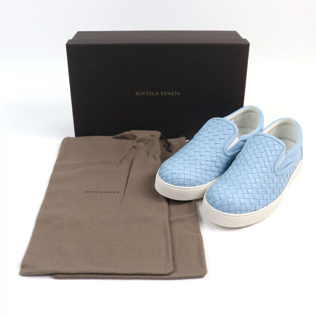 BOTTEGAVENETA Slip-on leather Light blue 40