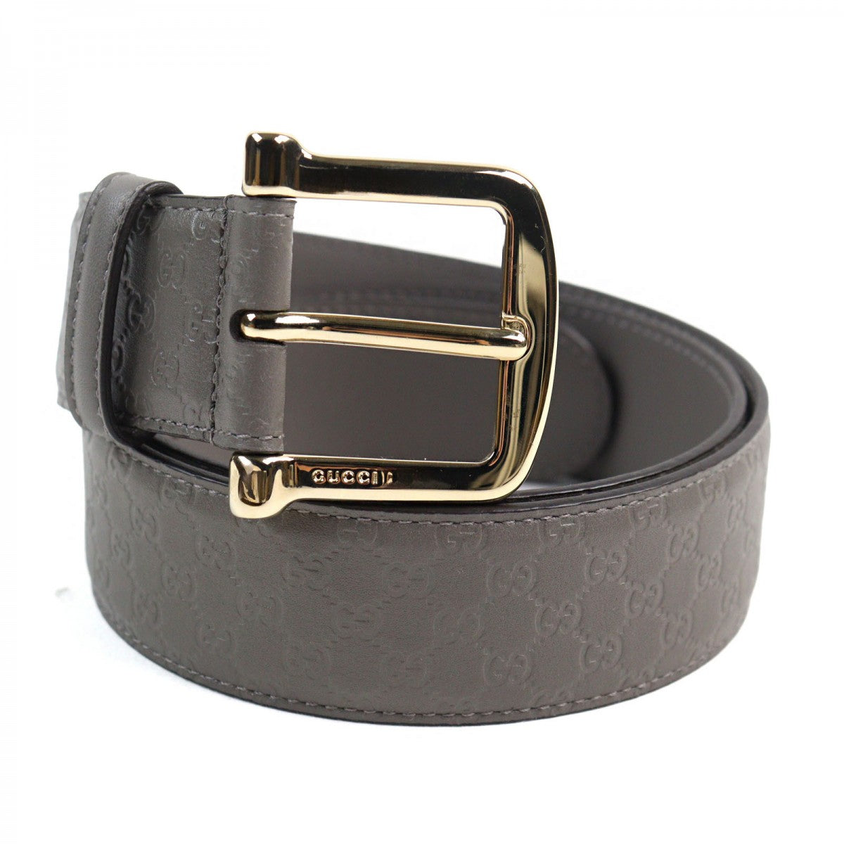 GUCCI belt 281548 leather gray