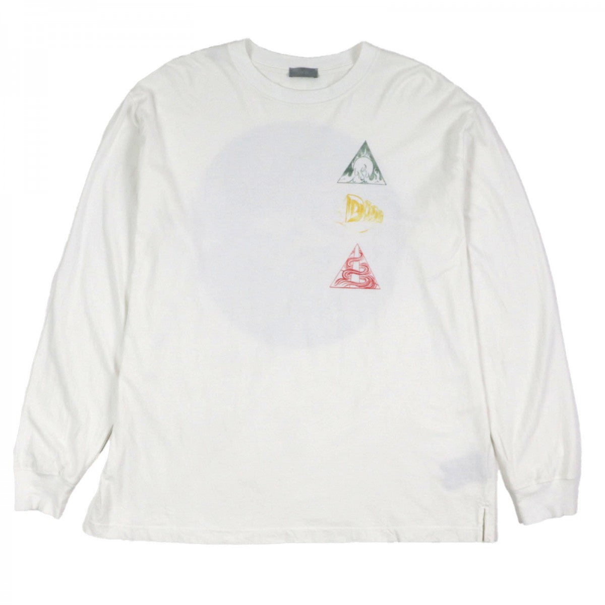 Dior HOMME Long-sleeved T-shirt 393J675A0817 cotton white Printed Sweat Shirt L