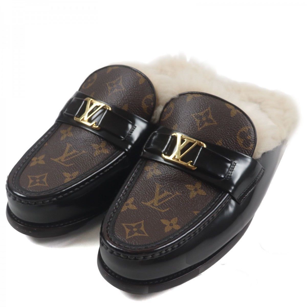 LOUIS VUITTON Sandals Monogram canvas Brown Major line 7
