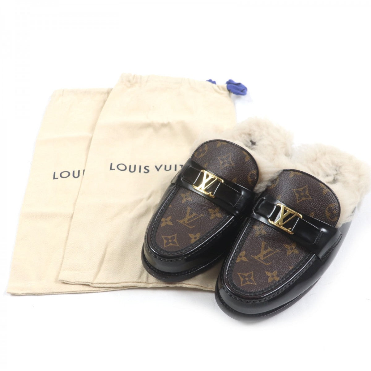 LOUIS VUITTON Sandals Monogram canvas Brown Major line 7