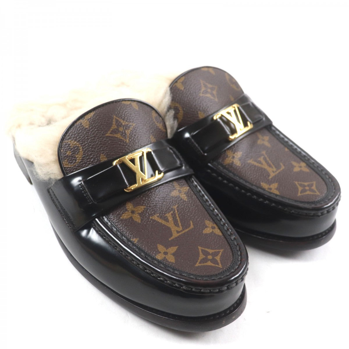 LOUIS VUITTON Sandals Monogram canvas Brown Major line 7