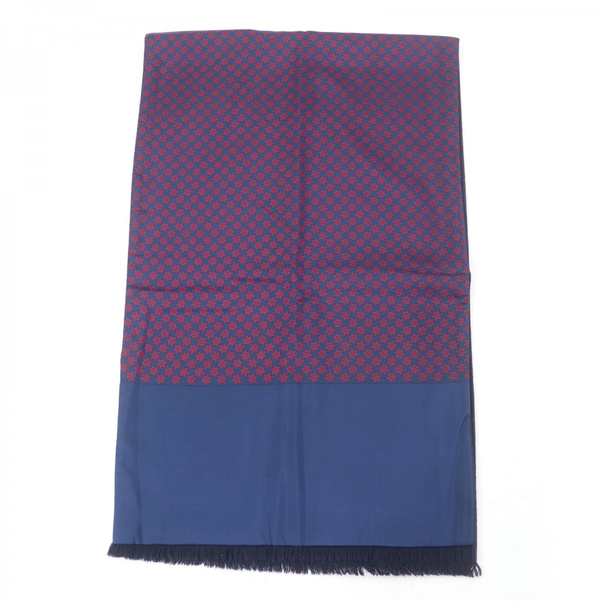 HERMES Scarf silk Navy