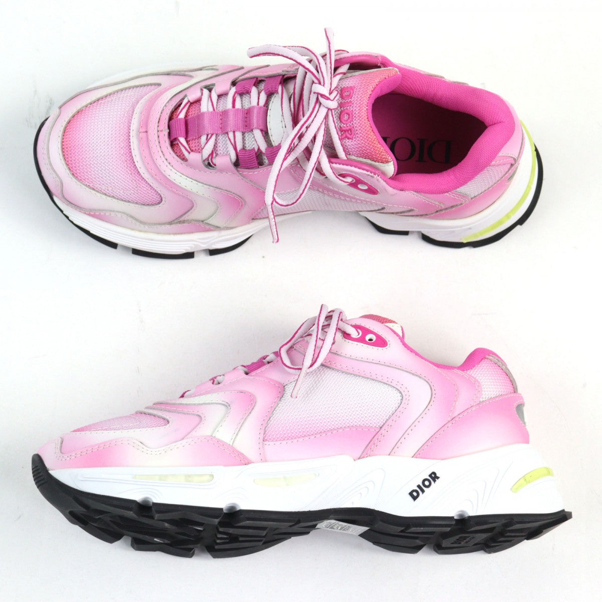 Dior HOMME sneakers leather Pink type tie-dye Pattern E503 39
