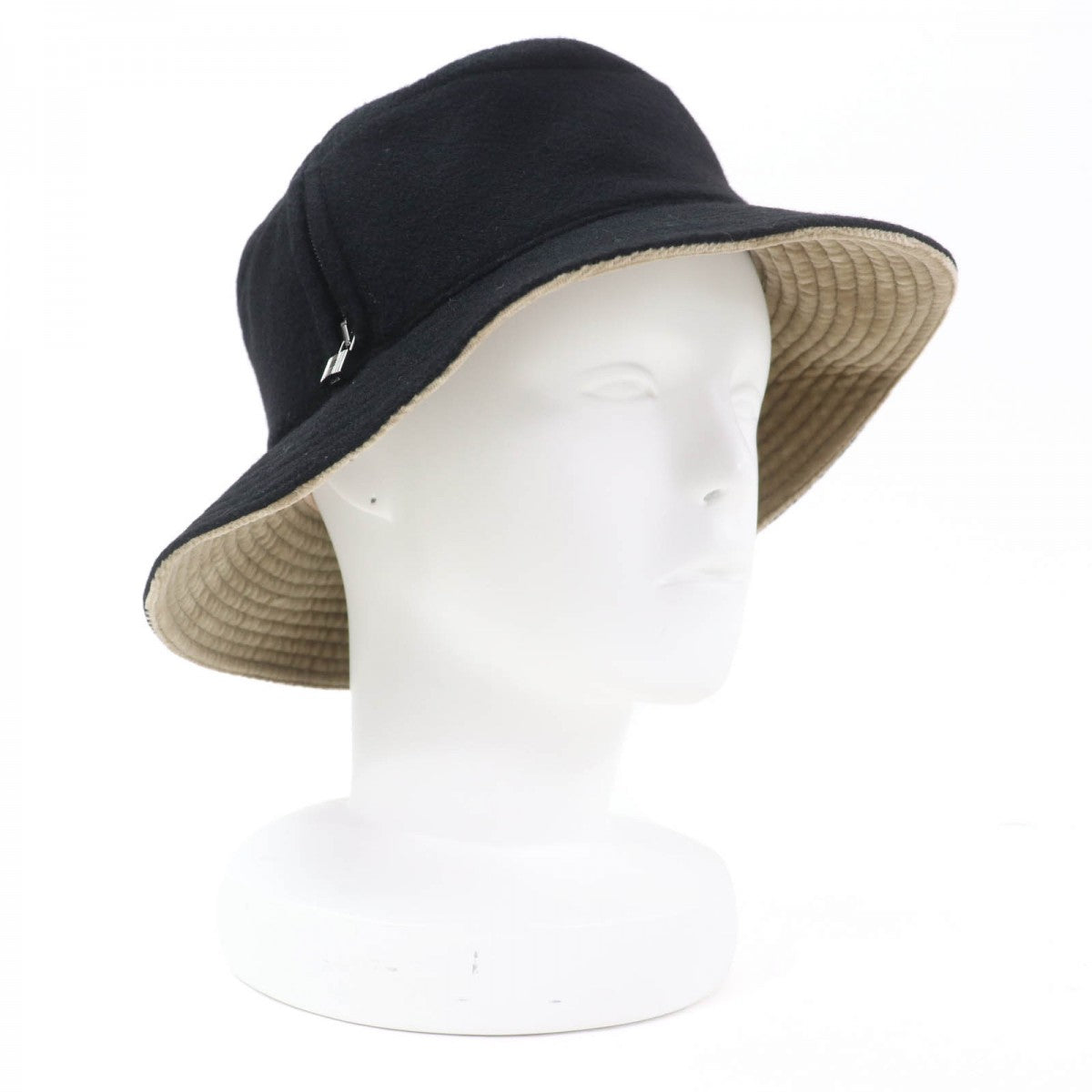 HERMES hat cashmere black 56
