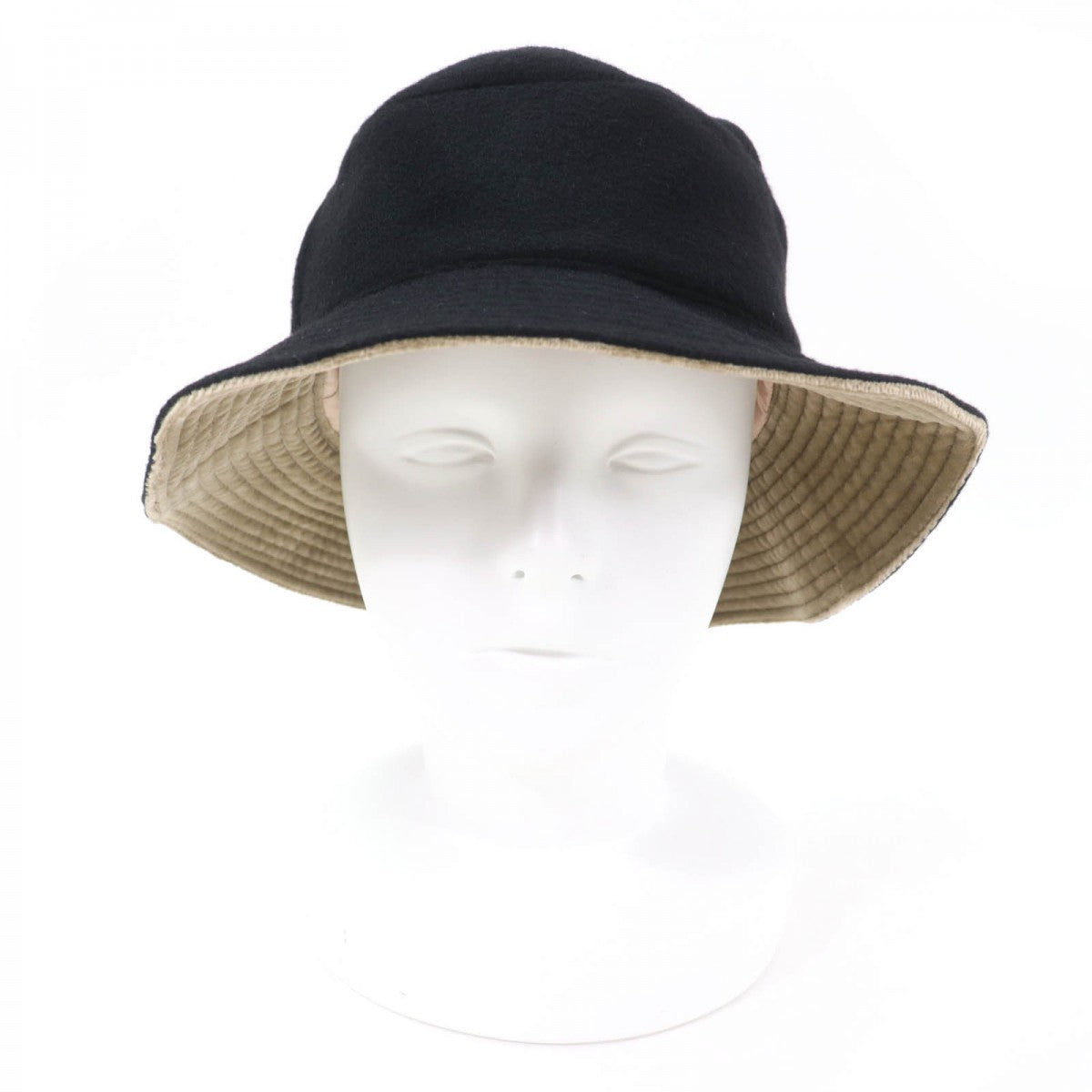 HERMES hat cashmere black 56