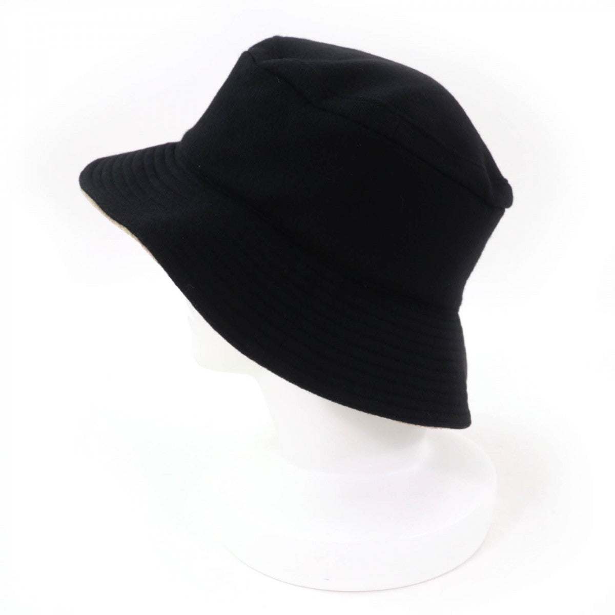 HERMES hat cashmere black 56