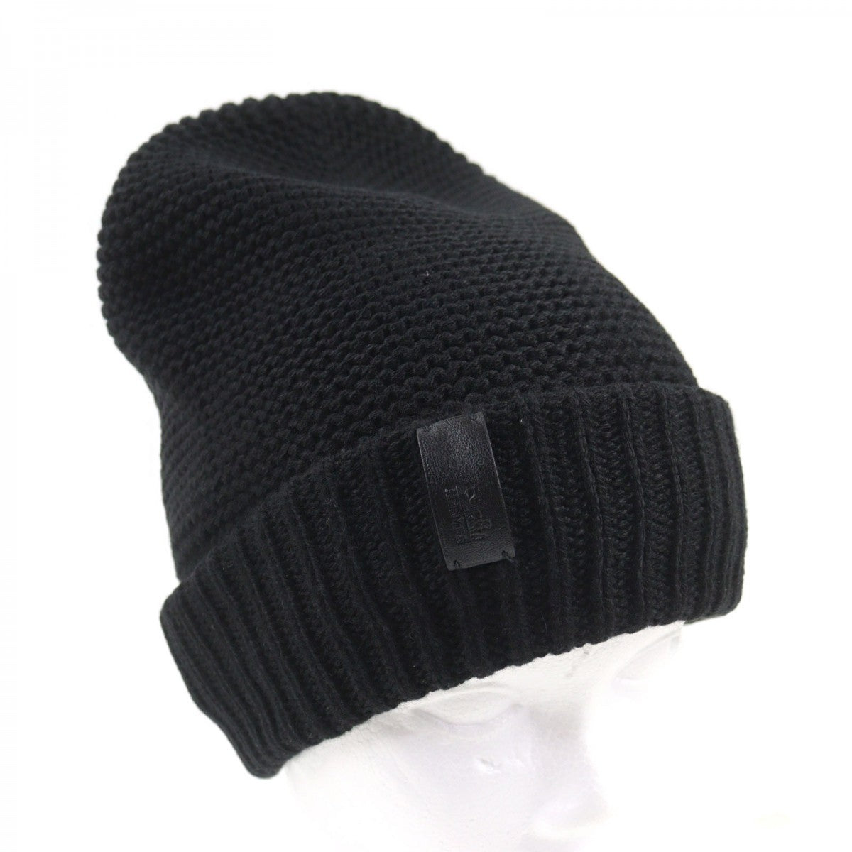 HERMES Knit cap cashmere black S