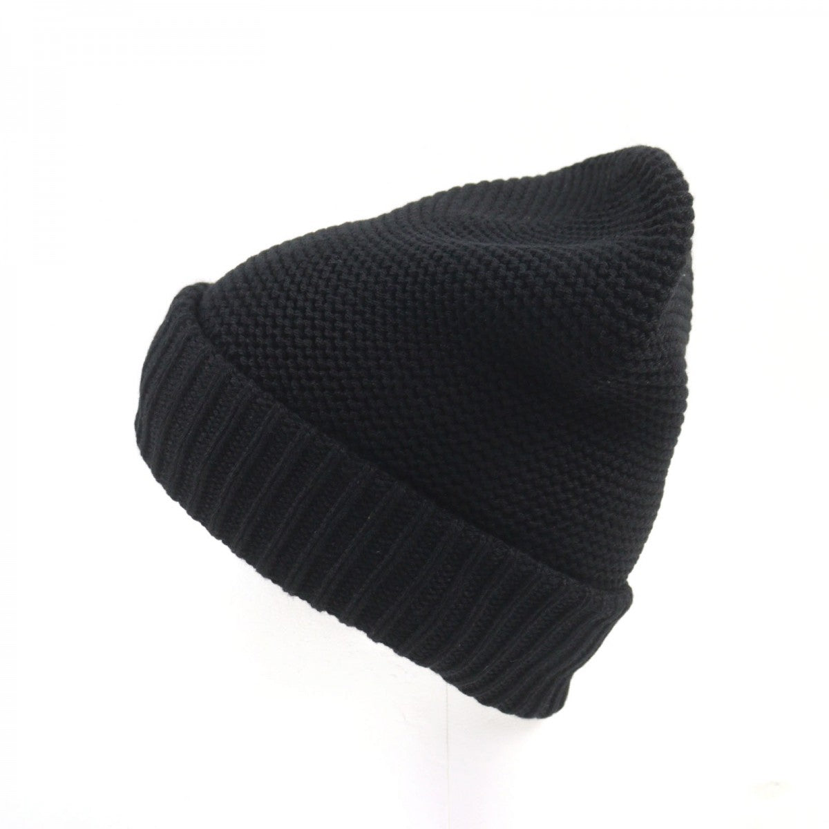 HERMES Knit cap cashmere black S
