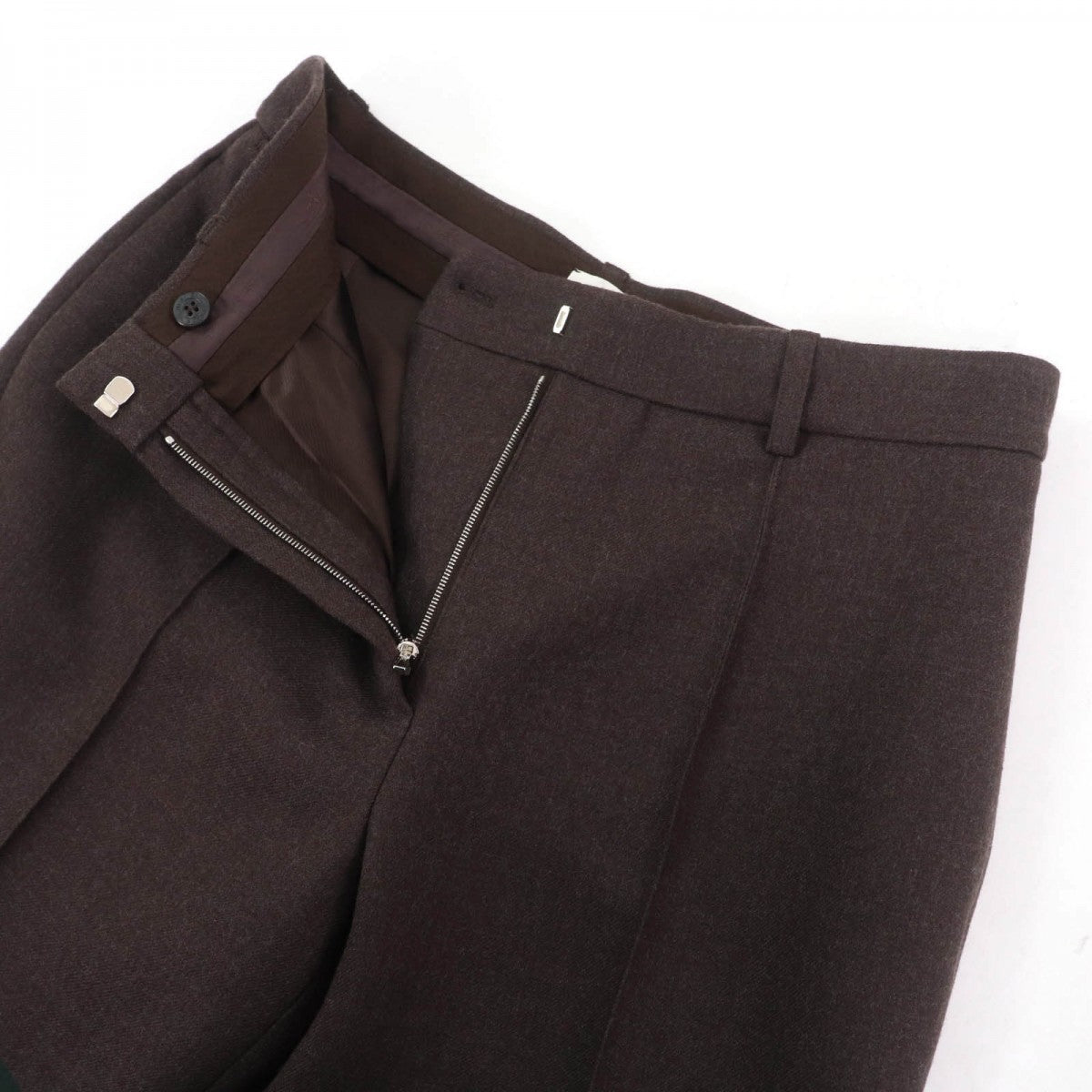 HERMES slacks 3H0414DQ wool Brown 38