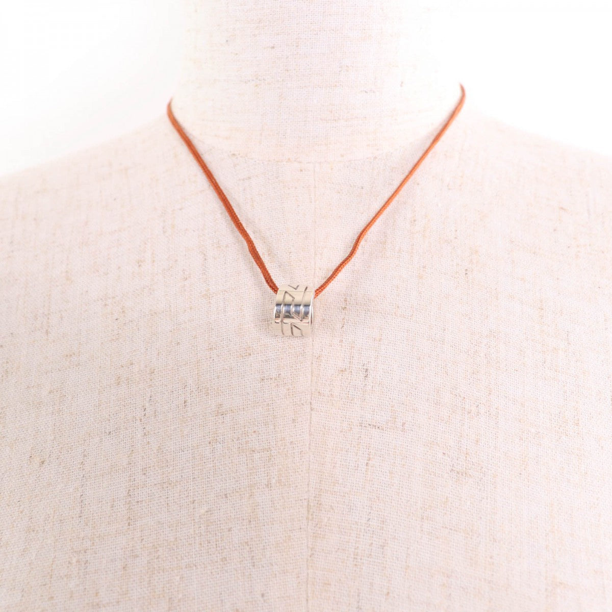 HERMES Necklace 925 Silver brown Move ash