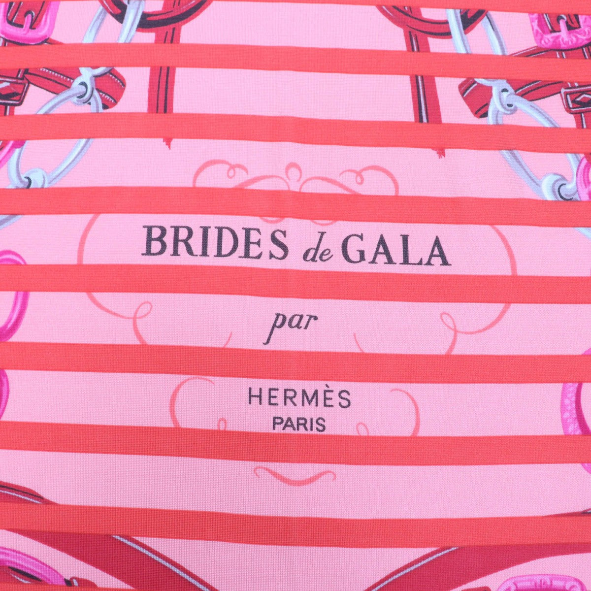 HERMES scarf silk Red type BRIDES de GALA Brides for ceremonies