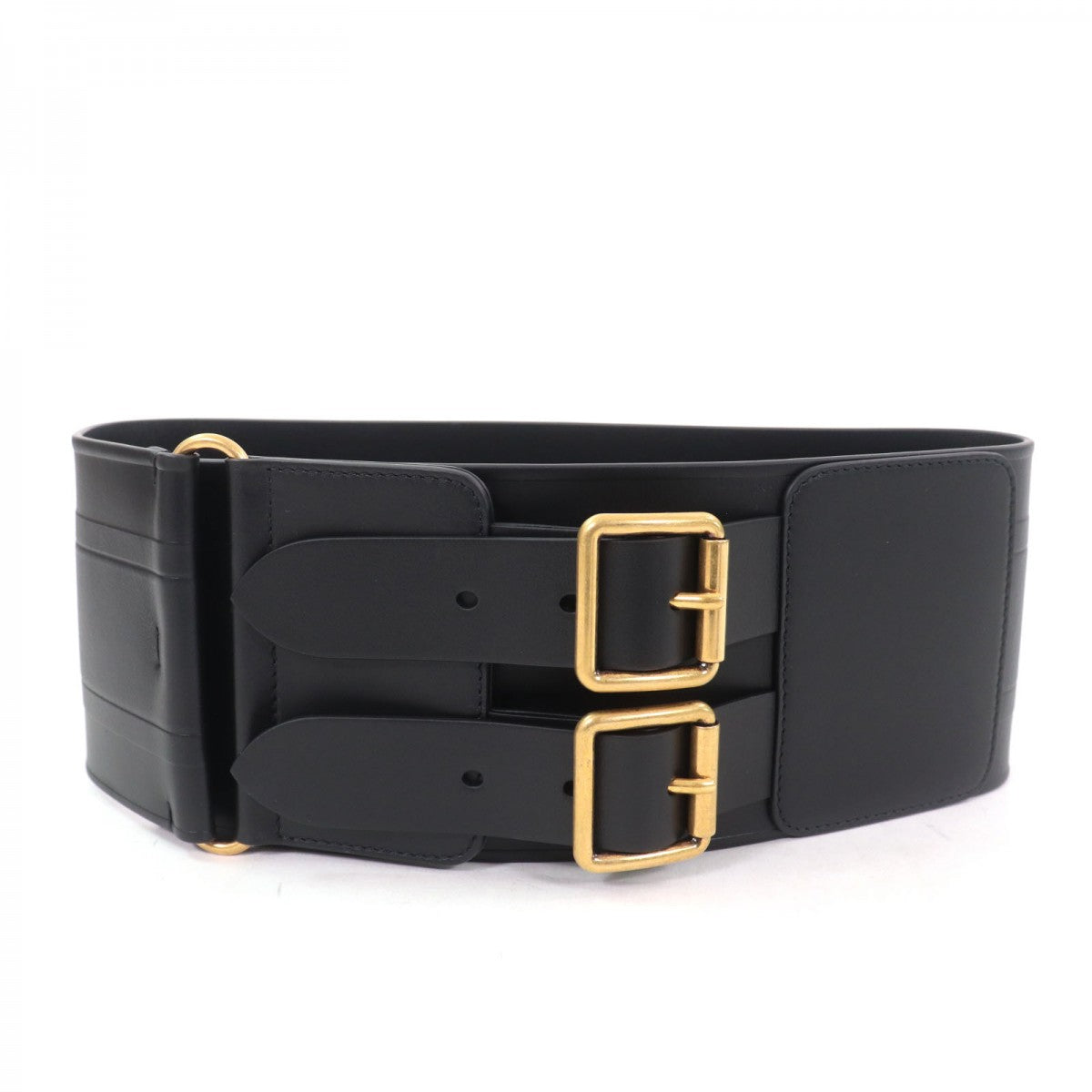 Christian Dior belt leather black D-WAIST Maxi