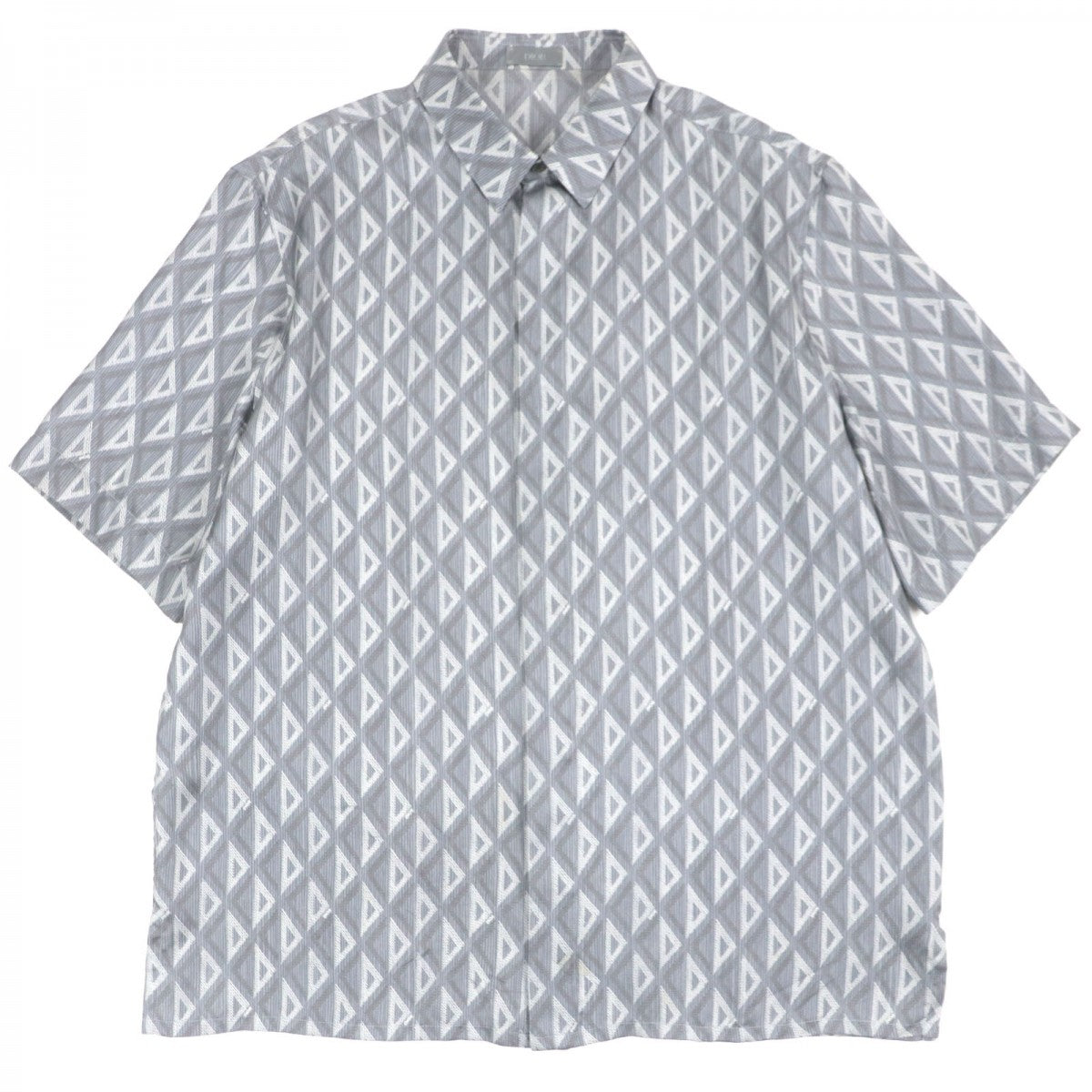 Dior Short sleeve shirt 19C545A5797 silk gray CD Diamond Twill Silk Shirt 41