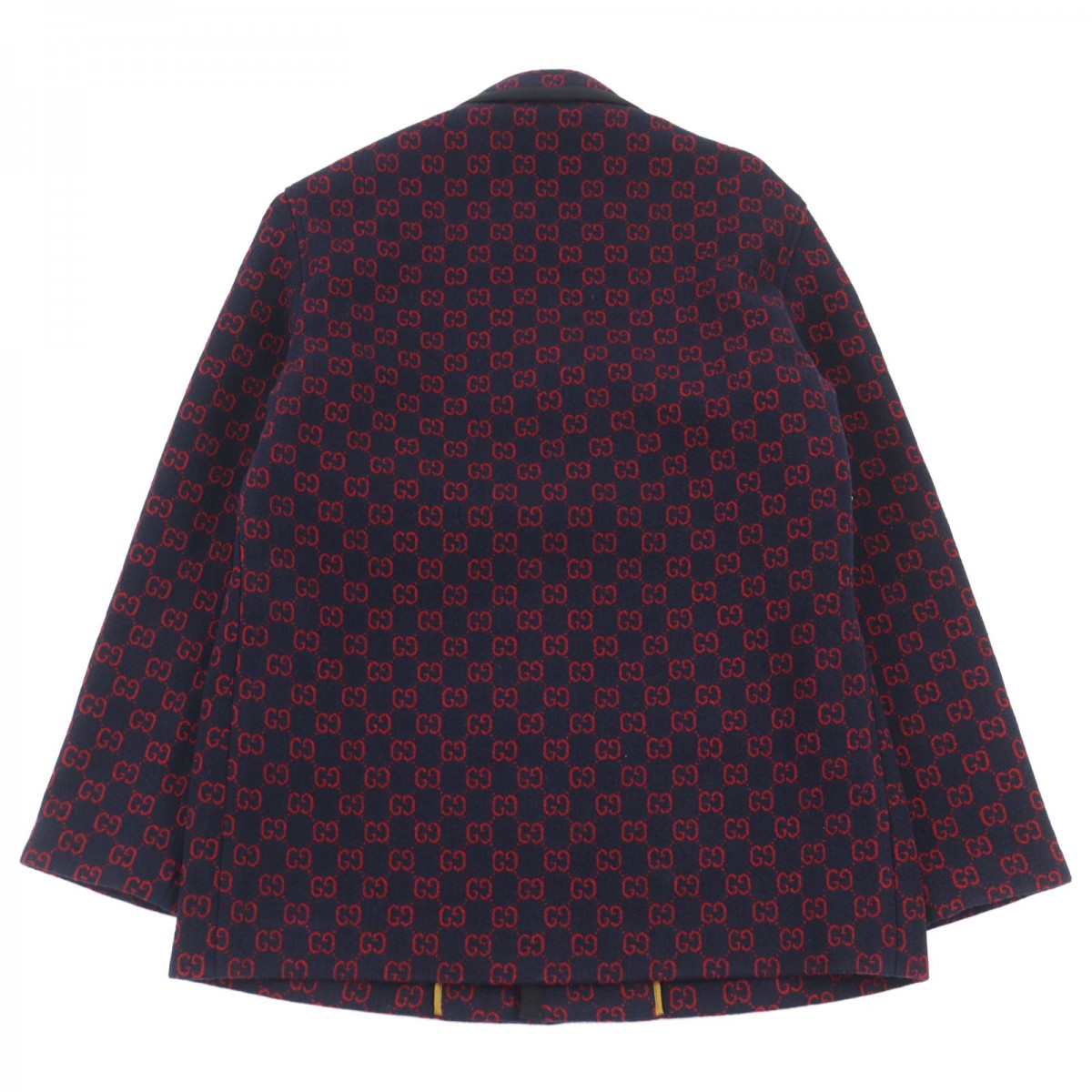 GUCCI coat 597911 wool Navy red 44