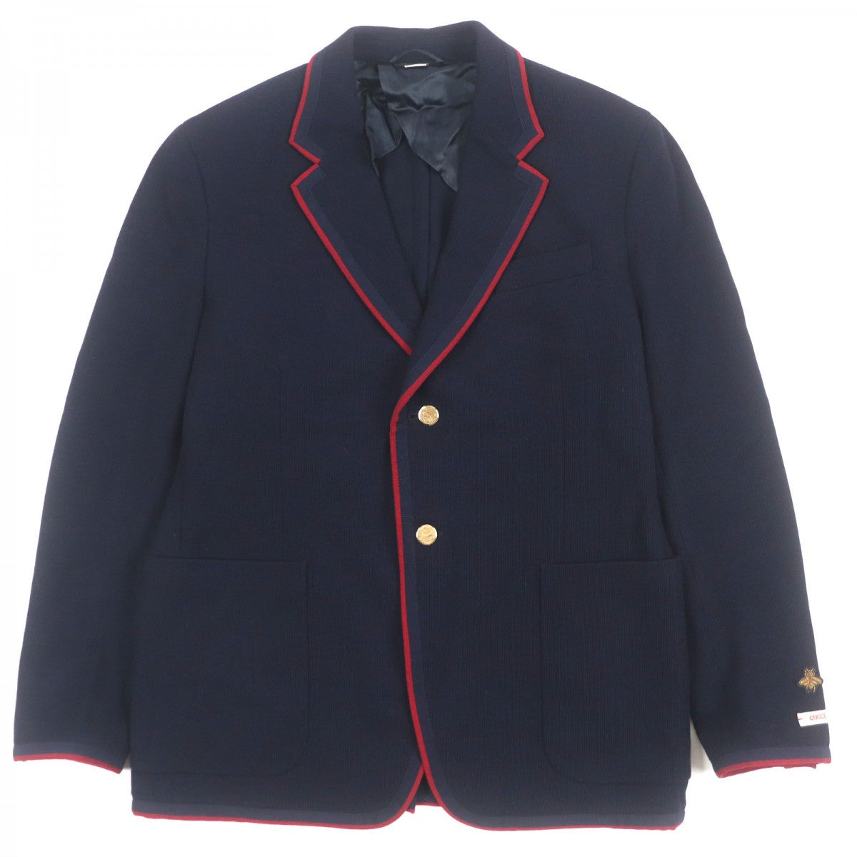 GUCCI tailored jacket 645195 wool Dark navy 52